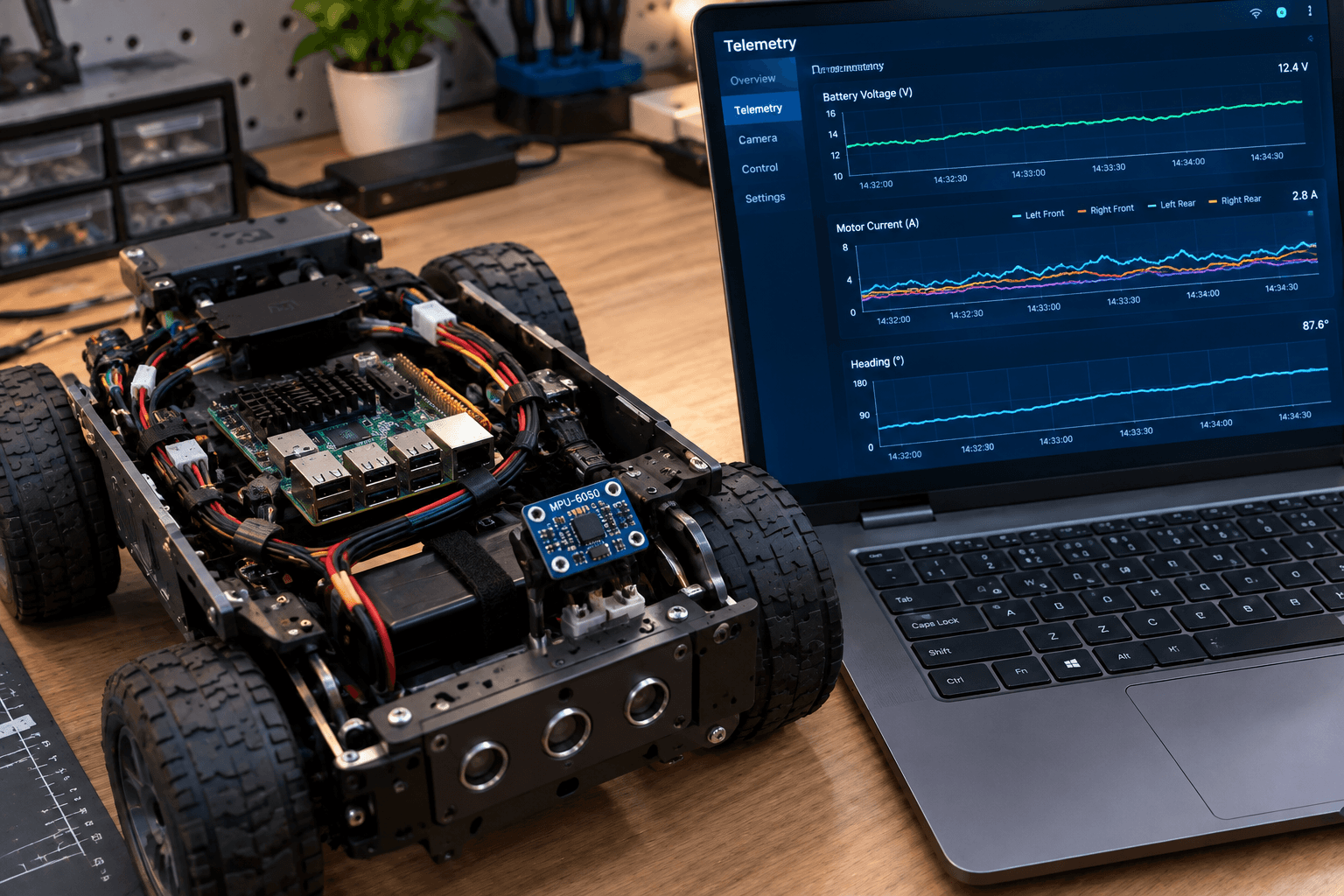 Robot Telemetry on the Maker Bench
